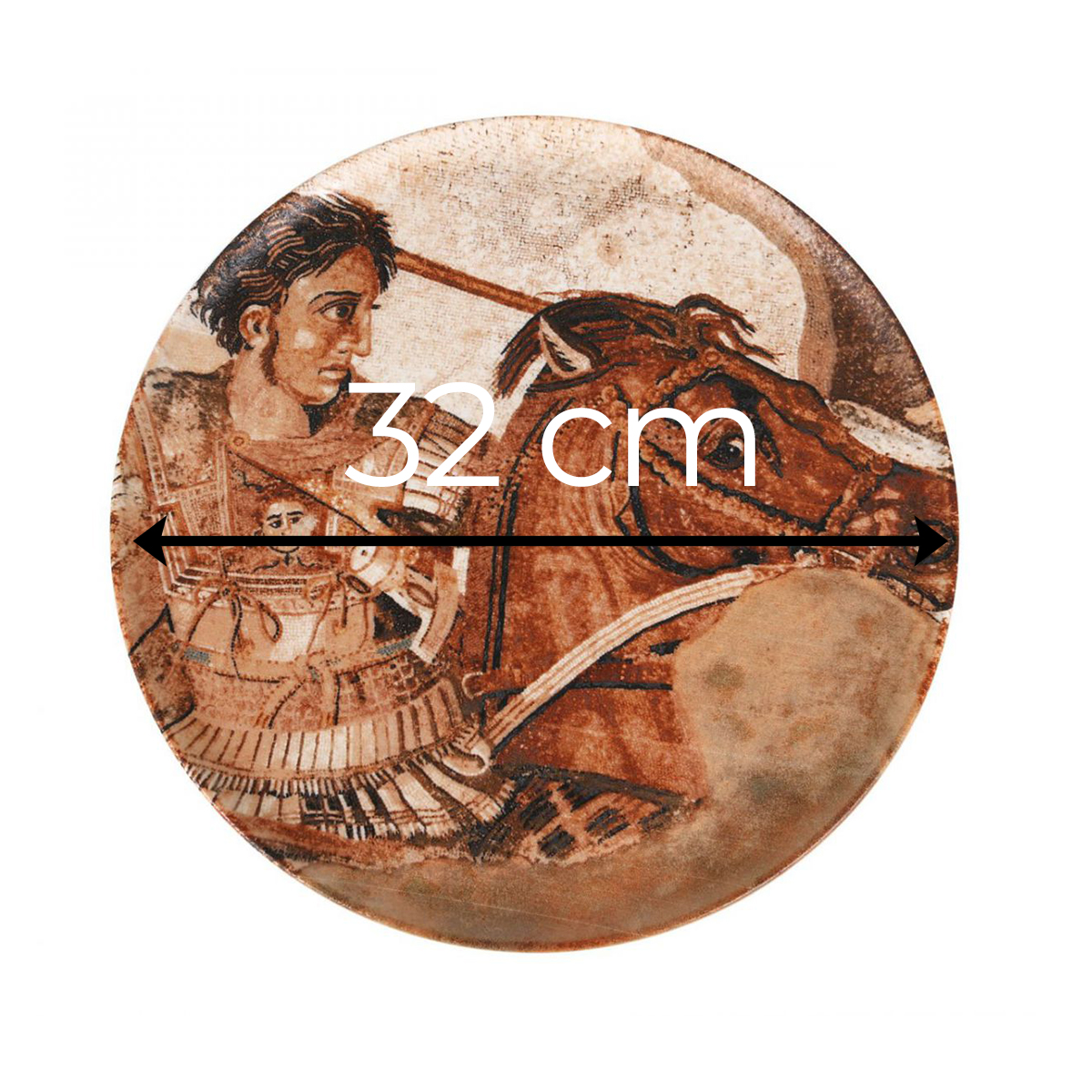 Assiettes Rondes Et Empilables De 6 Pièces Kaleido, Plates À Motif Romain En Porcelaine Décorée