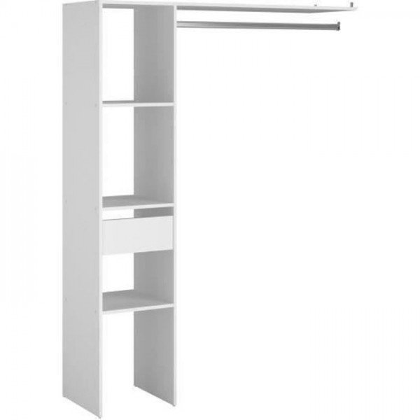 Dressing Kit Dressing Artic Décor Blanc 1 Colonne + 1 Penderie + 1 Tiroir L 138 à Prix