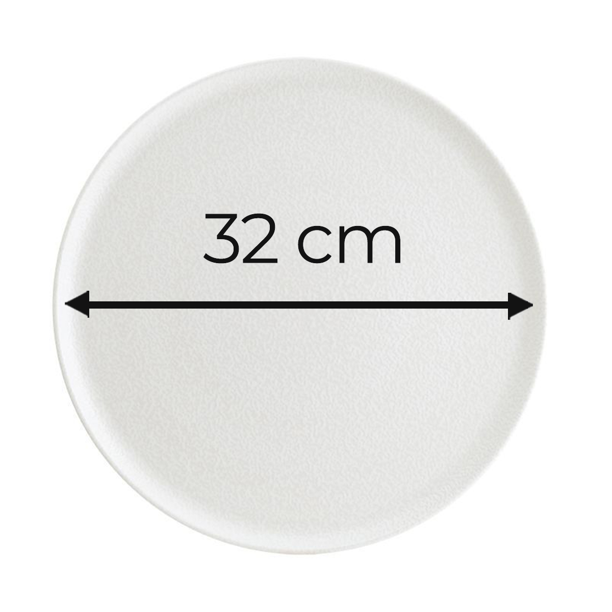Assiettes À Nourriture Plates De 6 Pièces Rondes Et Empilables Vio, Plat En Porcelaine Blanc - D: 32 X 2 Cm