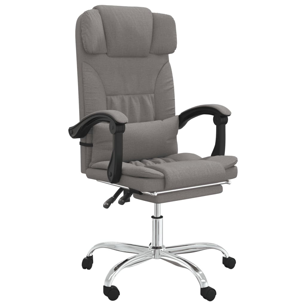 Fauteuil De Massage Inclinable De Bureau Taupe Tissu