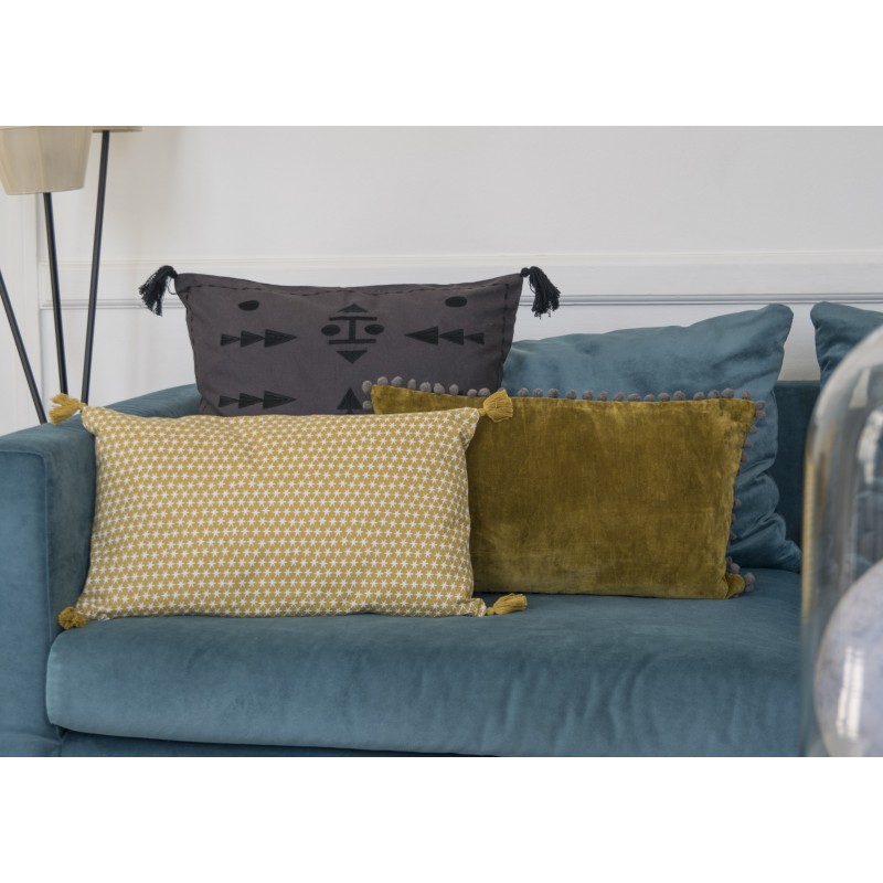 Essaouira - Housse De Coussin - Gris Foncé - 50x50 Cm