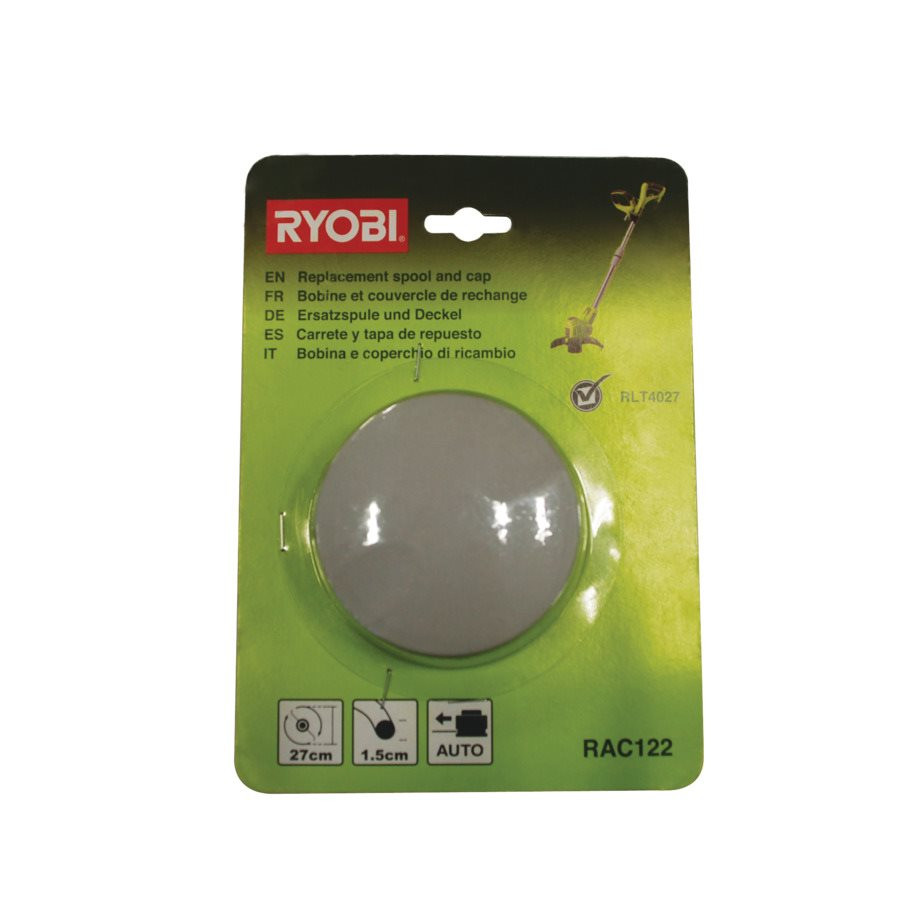 Bobine Simple Fil Torsadé Ryobi Diamètre 1.5mm Et Couvercle Rac122