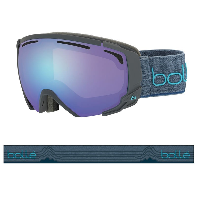 Bolle Masque De Ski Supreme Otg S2 Dark Grey + Blue Matte Azure à Prix Carrefour