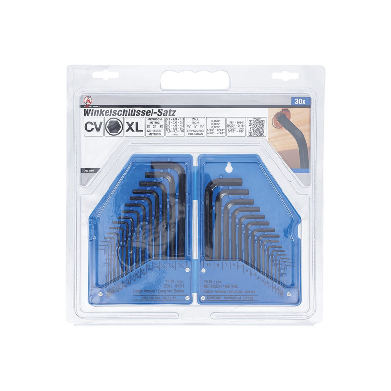 Coffret De Clés Allen Bgs - 6 Pans Intérieurs - 30 Pcs - 810