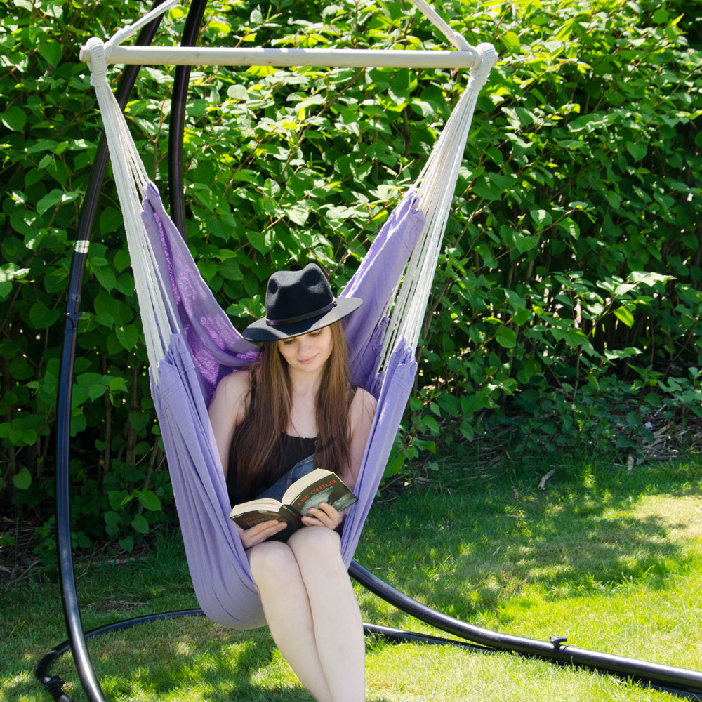 Hamac Suspendu Pour S'asseoir Xxl 185x130cm 100% Coton 150kg Siège Pour ...