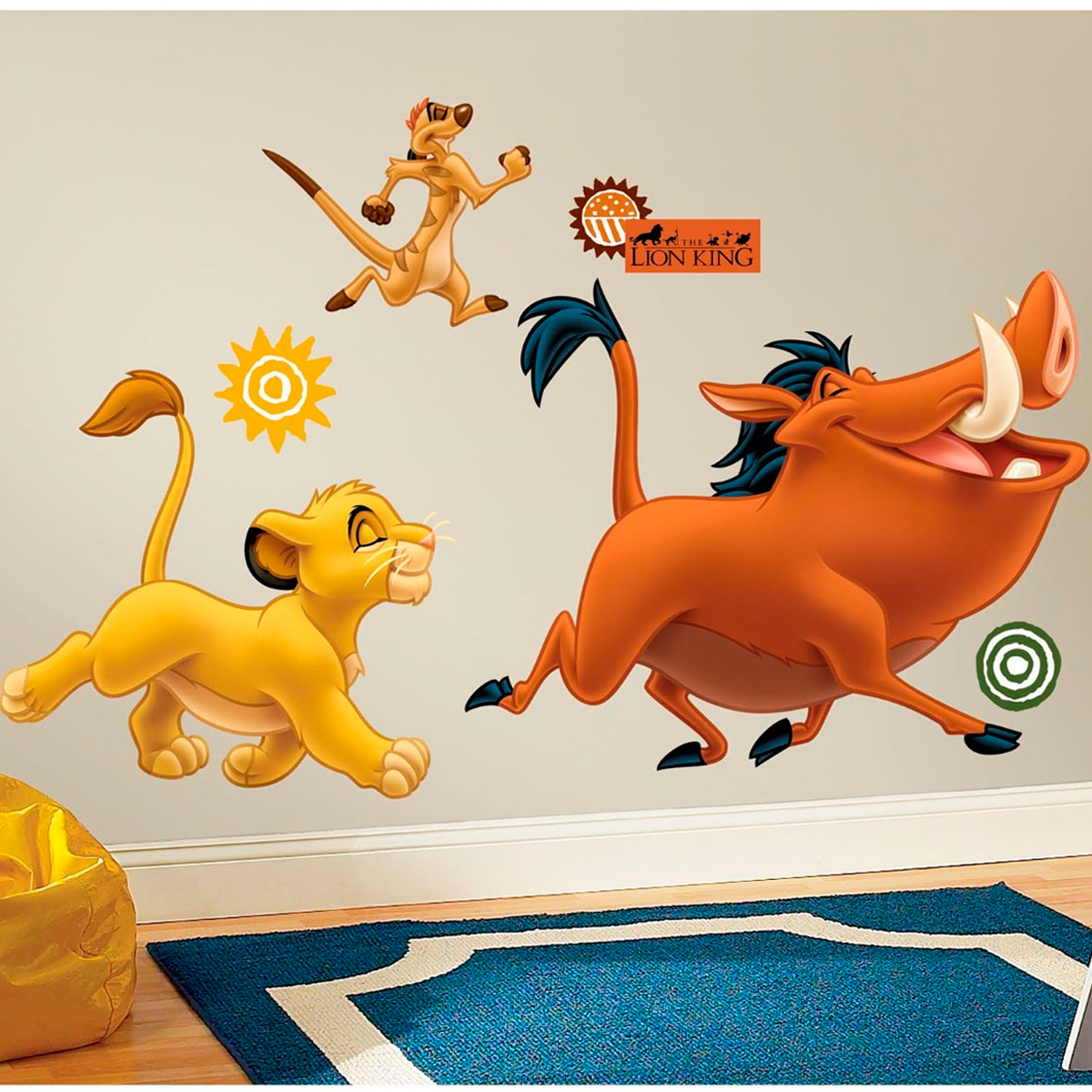 Stickers Géant Simba Et Timon & Pumba Roi Lion Disney à Prix Carrefour