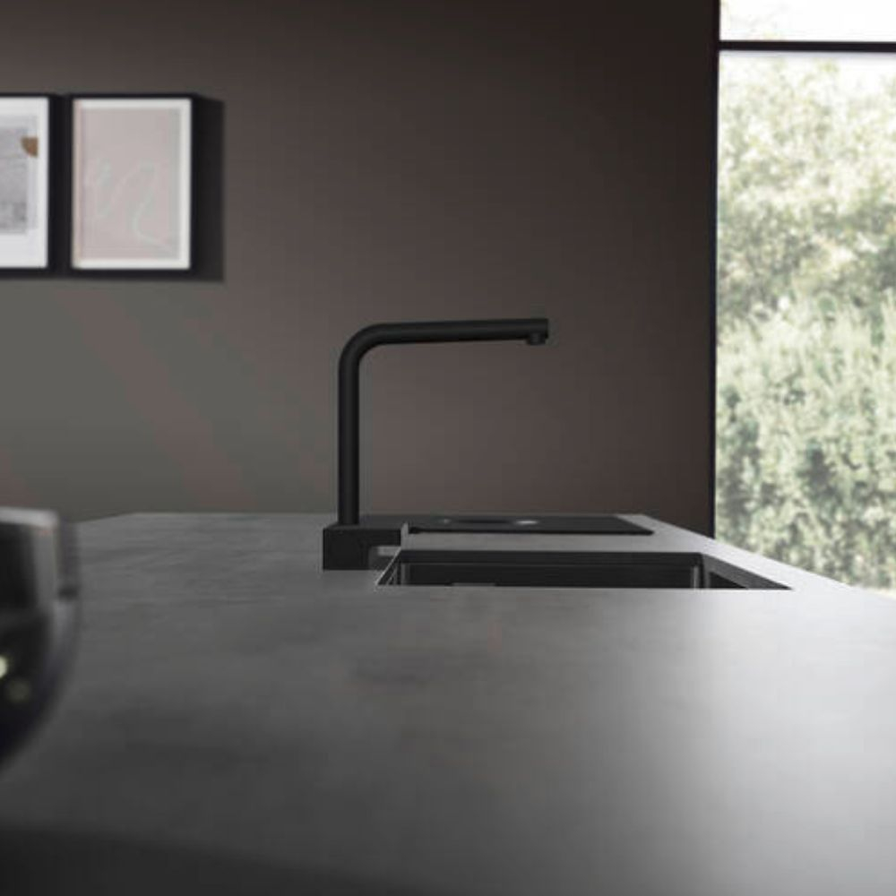 Robinet De Cuisine Avec Douchette Hansgrohe Aquno Select M81 250 2 Jets Noir Mat