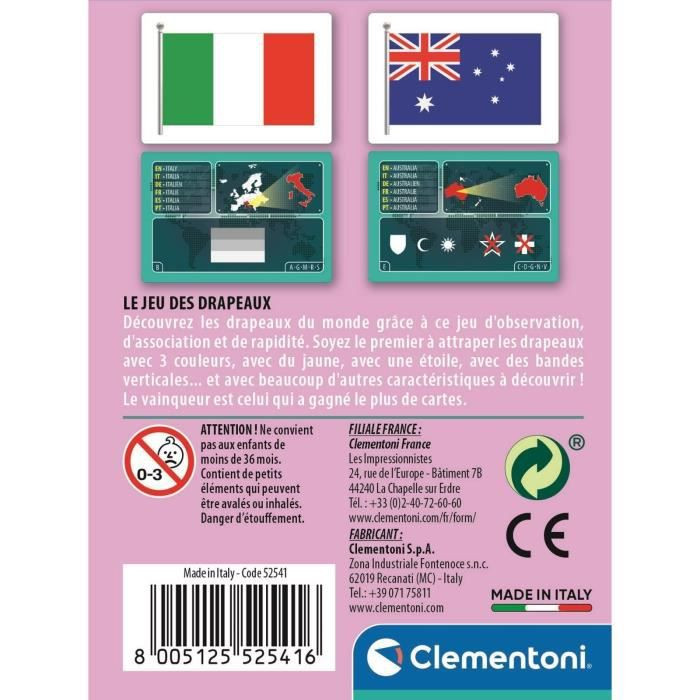 Clementoni - 52541 - Le Jeu Des Drapeaux A1x4
