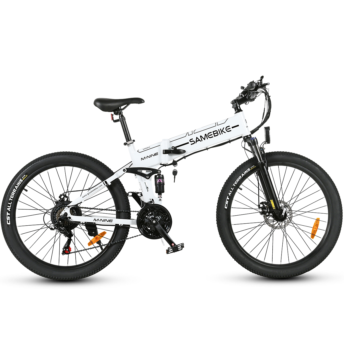 Vélo Électrique De Montagne Pliable Samebike Lo26-ii-ft, 900 W, 48 V, 14 Ah, Frein Hydraulique, Blanc