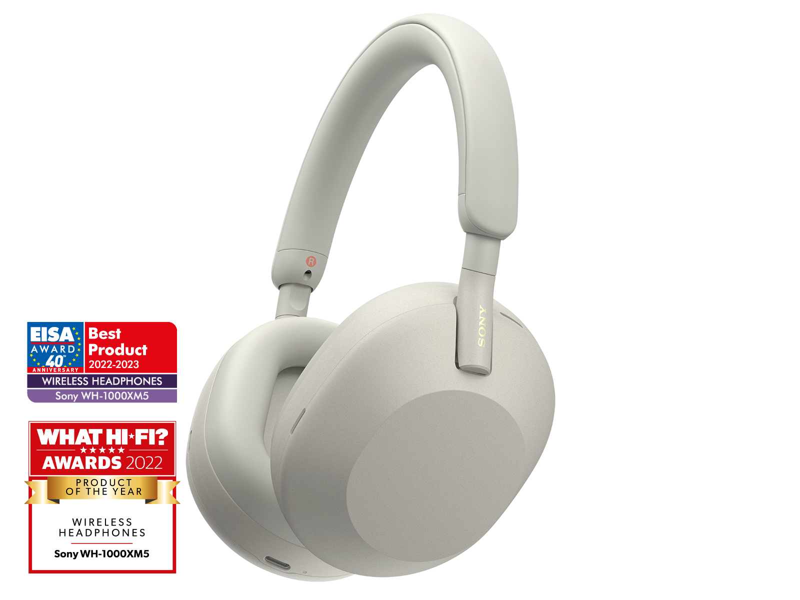 Sony WH-1000XM5 Auriculares Inalámbrico y alámbrico Diadema Llamadas/Música Bluetooth Plata, Blanco