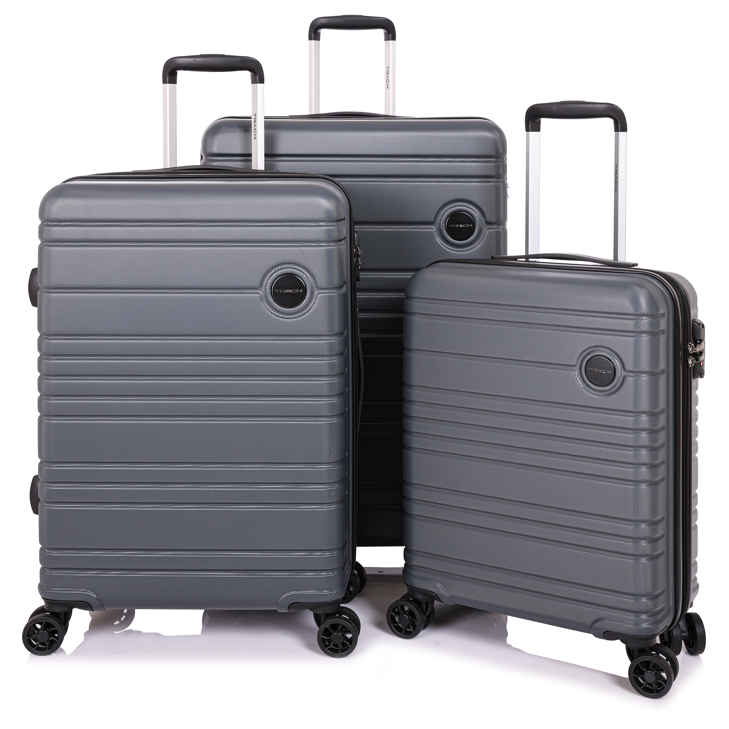 Track Luggage Set (20"/24"/28"),3 Pieces,Grey
