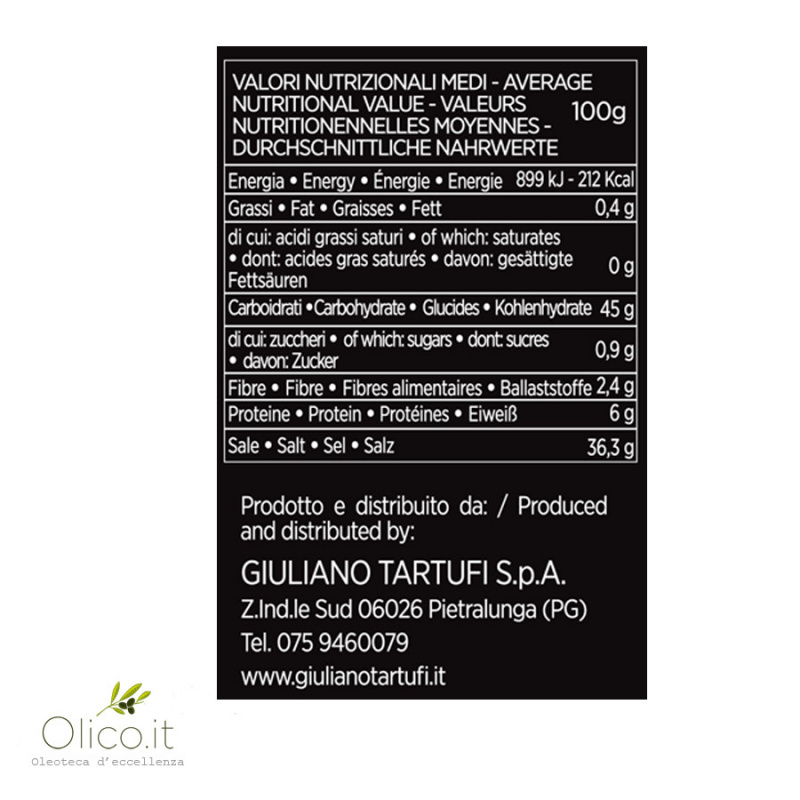 Condiment A Base De Truffes Et Champignon En Poudre 100 Gr GIULIANO TARTUFI