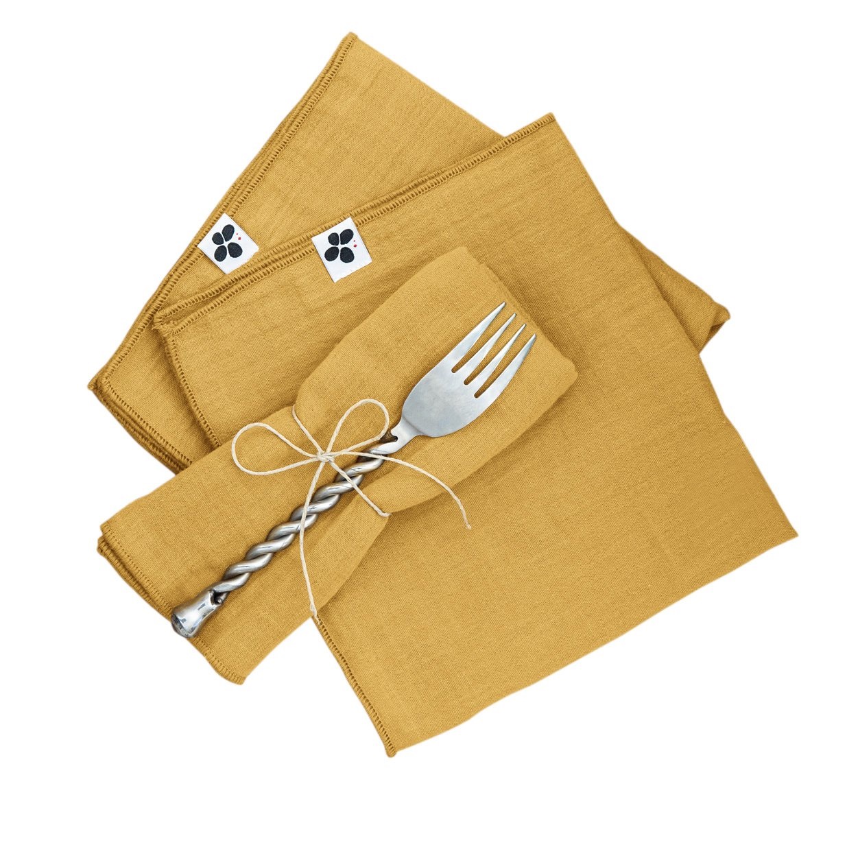 Atmosphera - Lot De 4 Serviettes De Table Coton - Gris Clair - 40x40 Cm