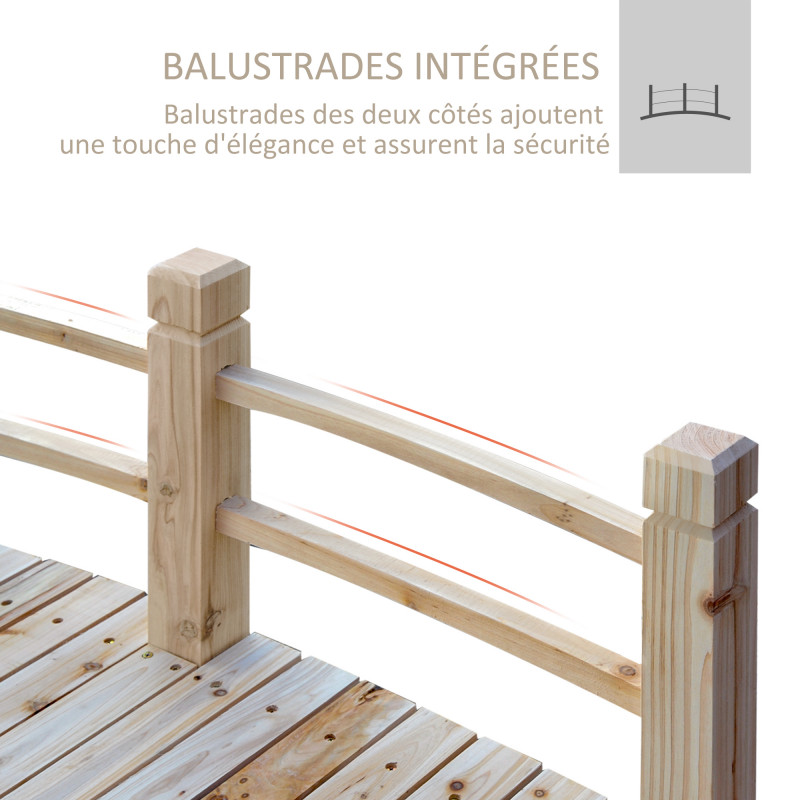 Jardinière en bois de sapin massif 110x25x96 cm | Leroy Merlin
