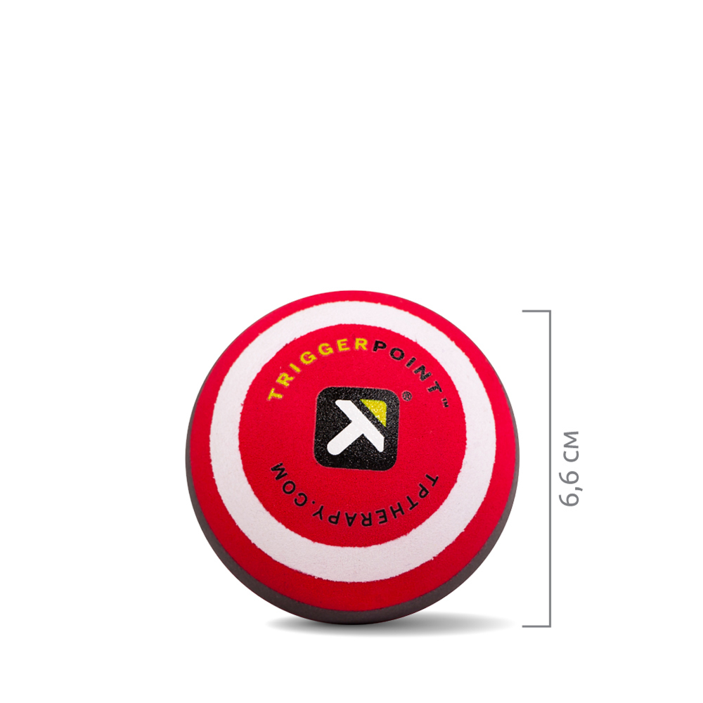 Массажный мяч мячик жесткий MBX, TriggerPoint ø 6,6 см, красно бело черный
