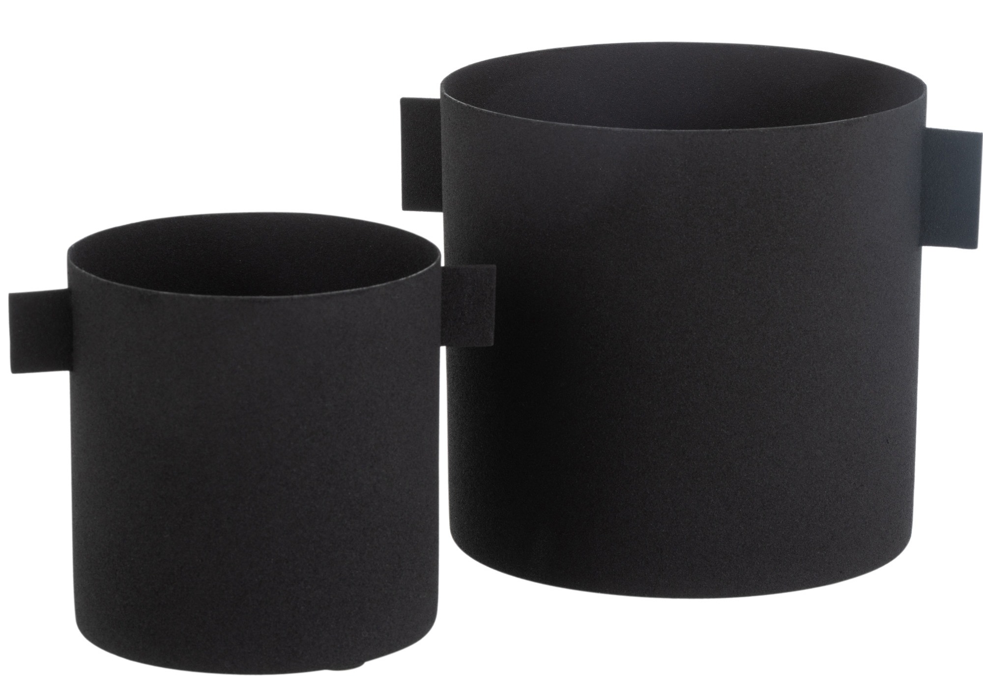 Paris Prix - Cache-pot En Métal Design "croka" 20cm Noir