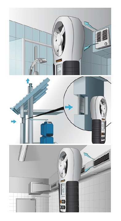 Anémomètre Professionnel Vitesse D'écoulement 30m/s Température 60°c Airflowtest-master Laserliner