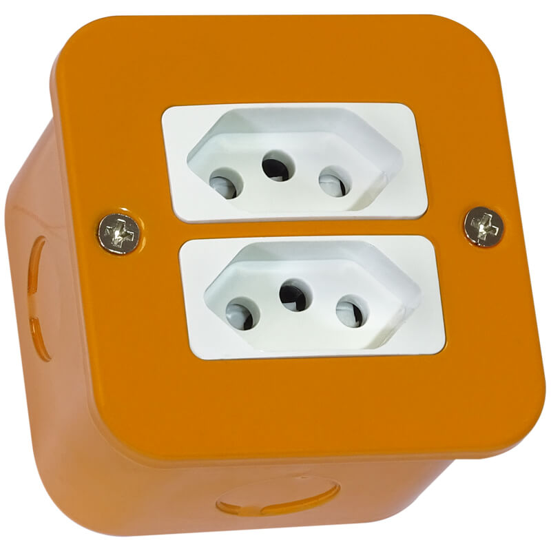 Orange Industrial V-Slim Socket Outlet (VMC1288AM) - Veti