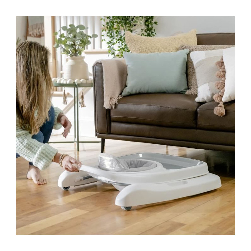 Trotteur Bébé Ingenuity Step & Sprout - 3 En 1 - 51 X 66 X 74 Cm - Blanc Et Gris - Des 6 Mois