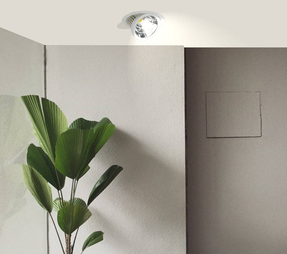 Spot Encastrable Escamotable Opale 35w 3500lm - Blanc Neutre