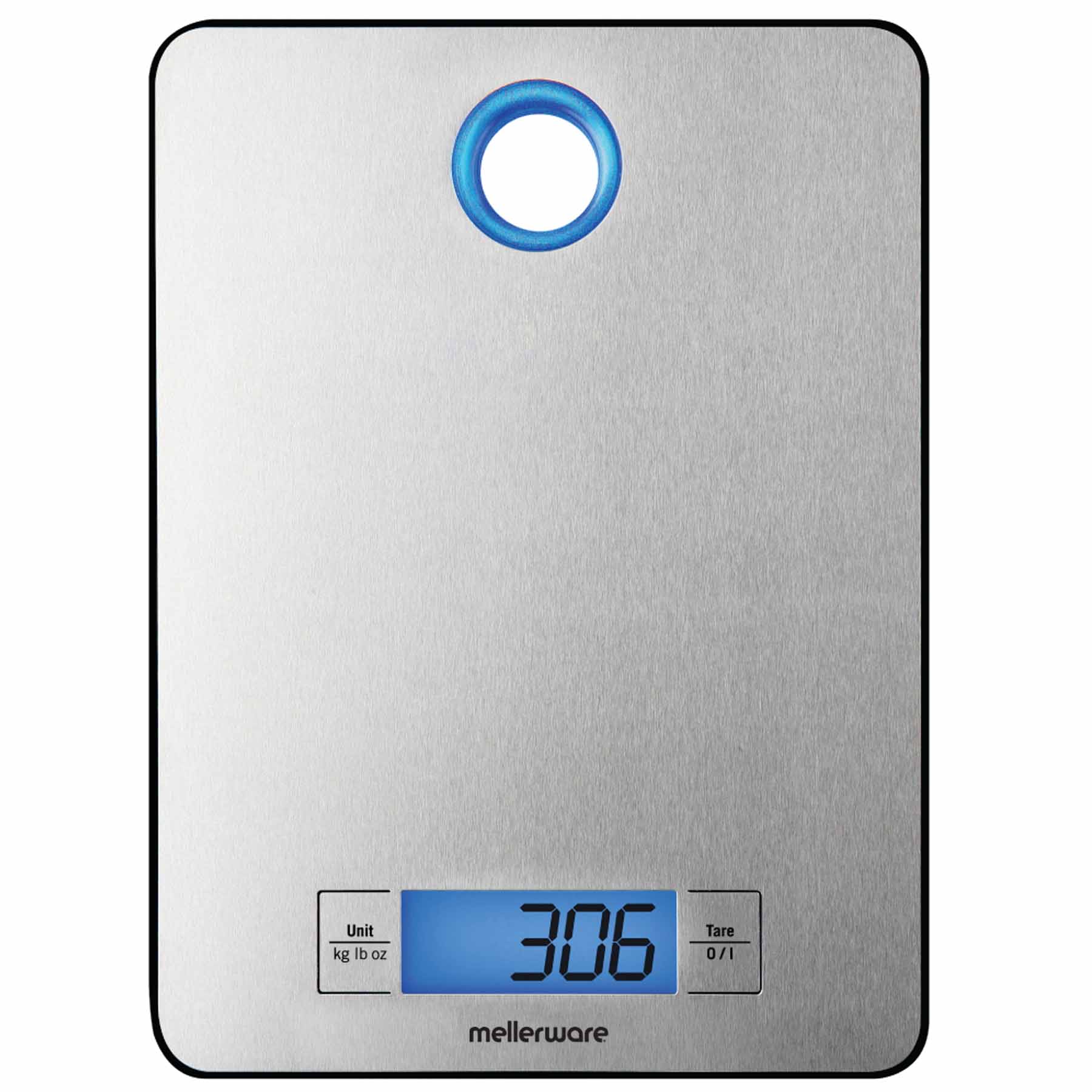 Mellerware Kitchen Scale Battery OperatedCD Display Stainless Steel Brushed