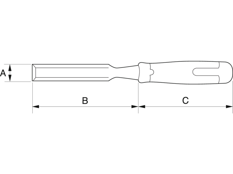 Ciseau Manche Bois Pour Le Travail Du Bois Lame 24 Mm 425-24 Bahco