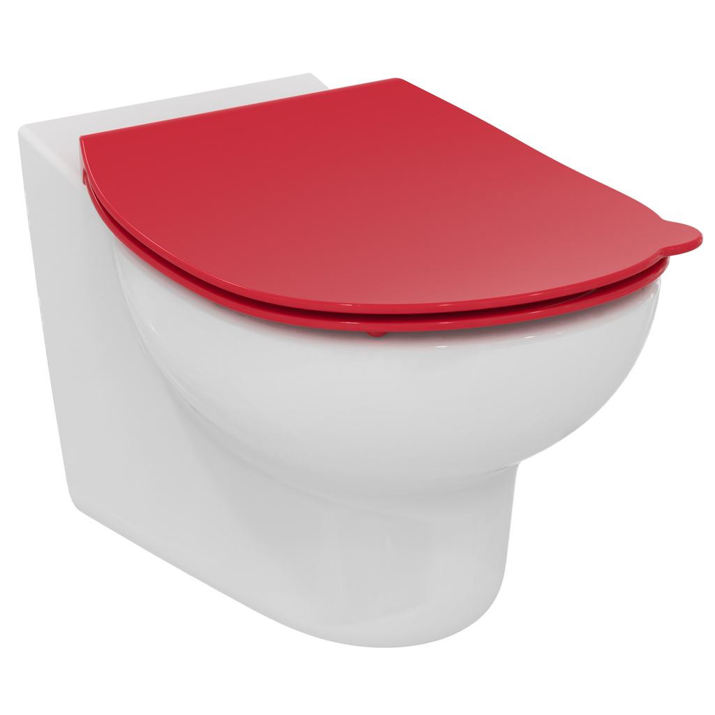 Ideal Standard - Assise Et Abattant Pour Cuvette Suspendue Enfant Rouge - Contour 21 Ideal Standard