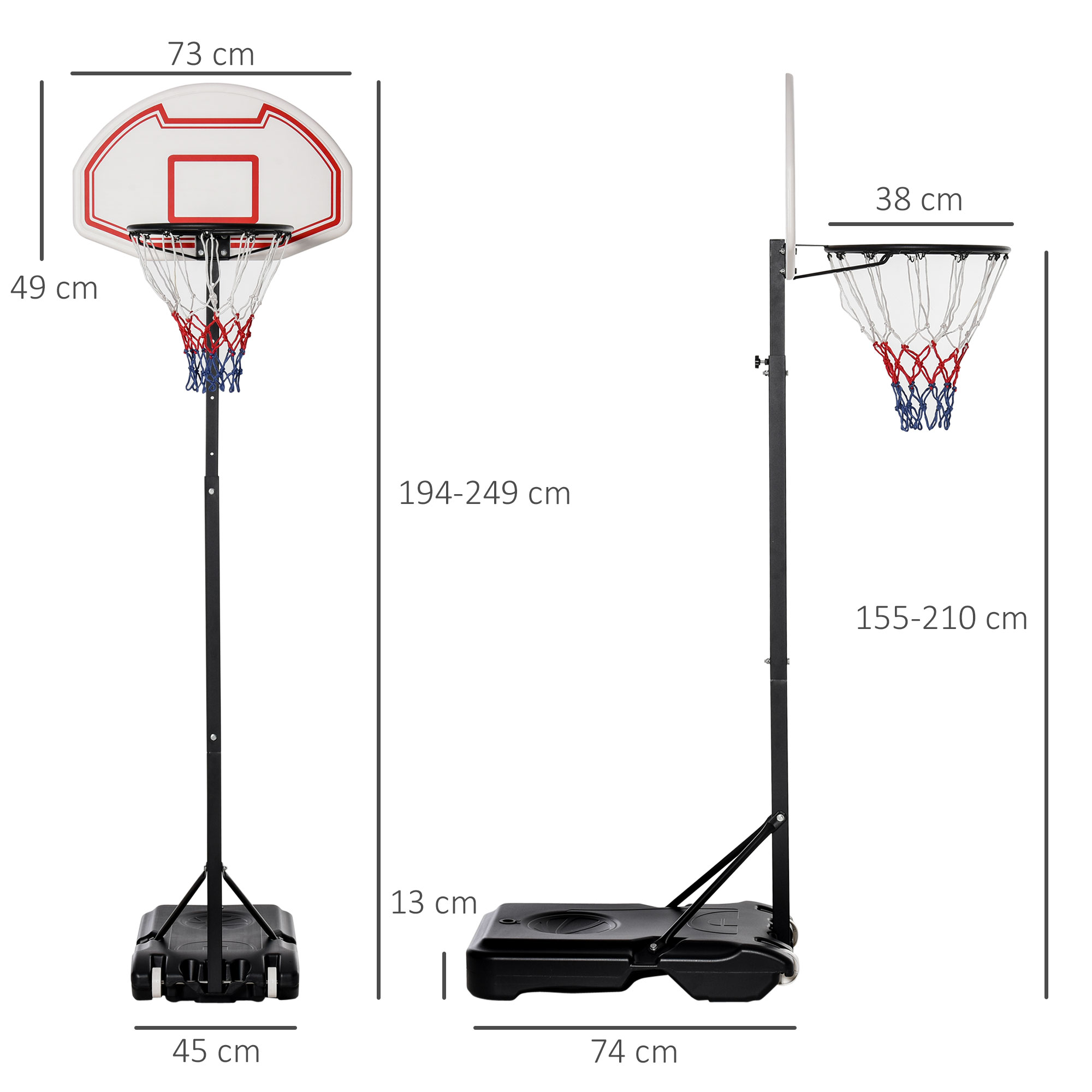 Panier De Basket-ball Sur Pied