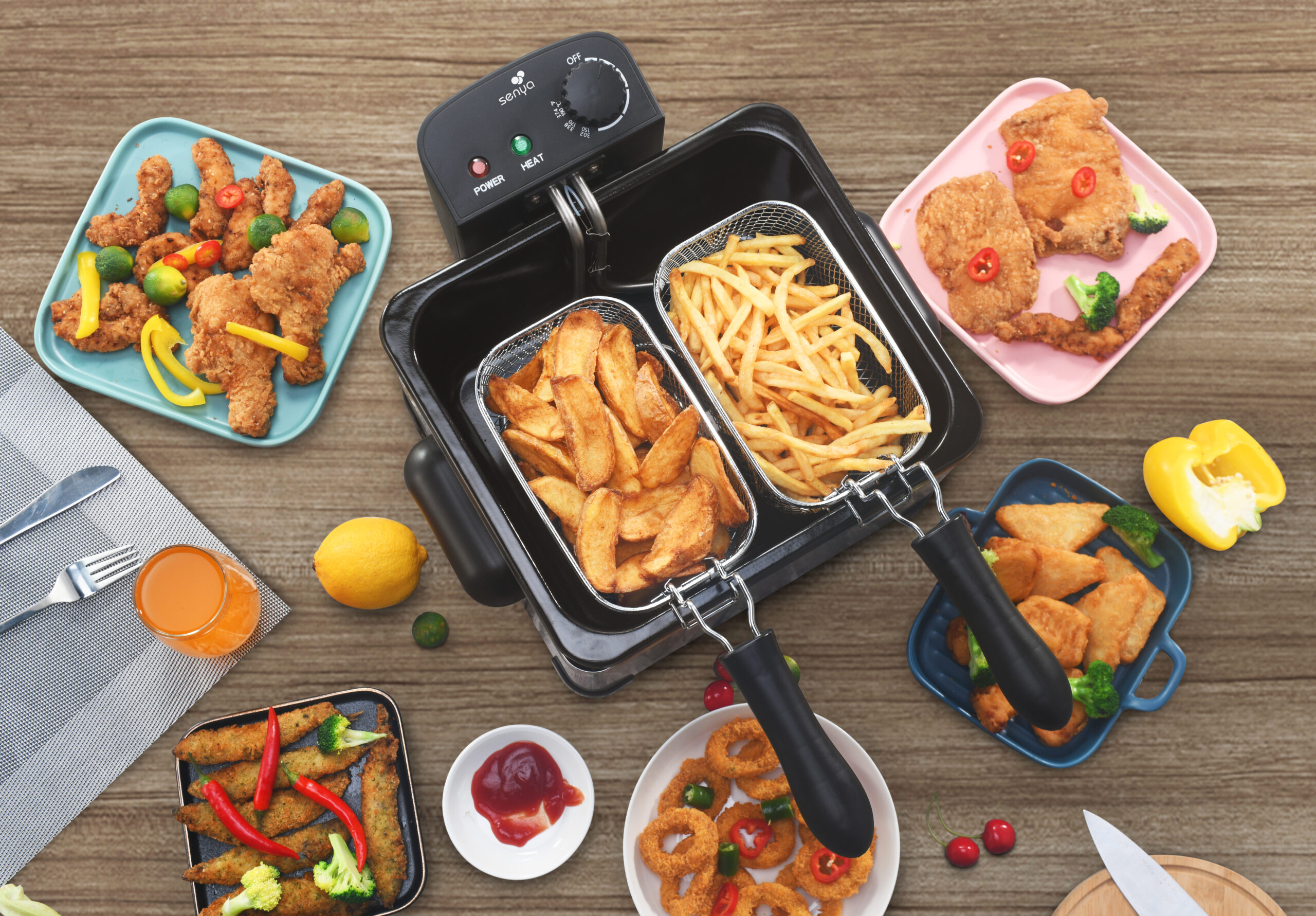 Friteuse Électrique Cuve Amovible Inox 5l - Family Fryer