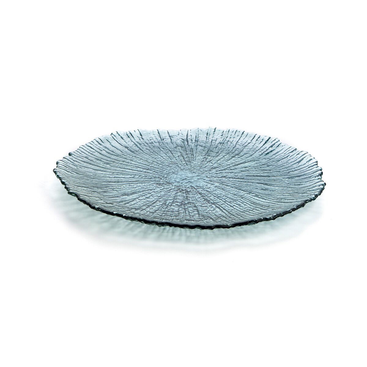 Assiette Plate Quid Mar De Viento Turquoise Verre (ø 32 Cm) (pack 6x)