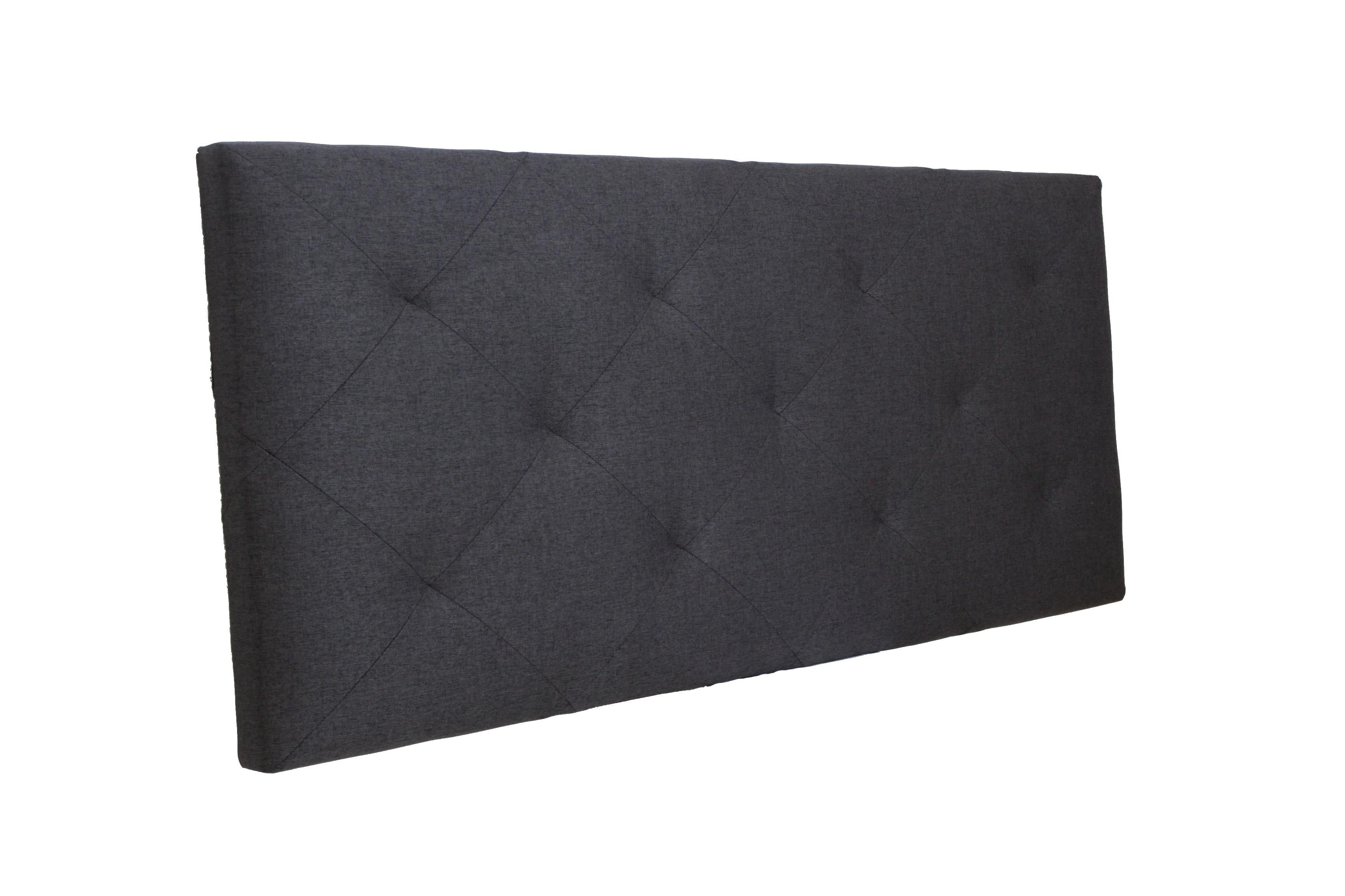 Tête De Lit 90x60 Cm, Tissu Gris