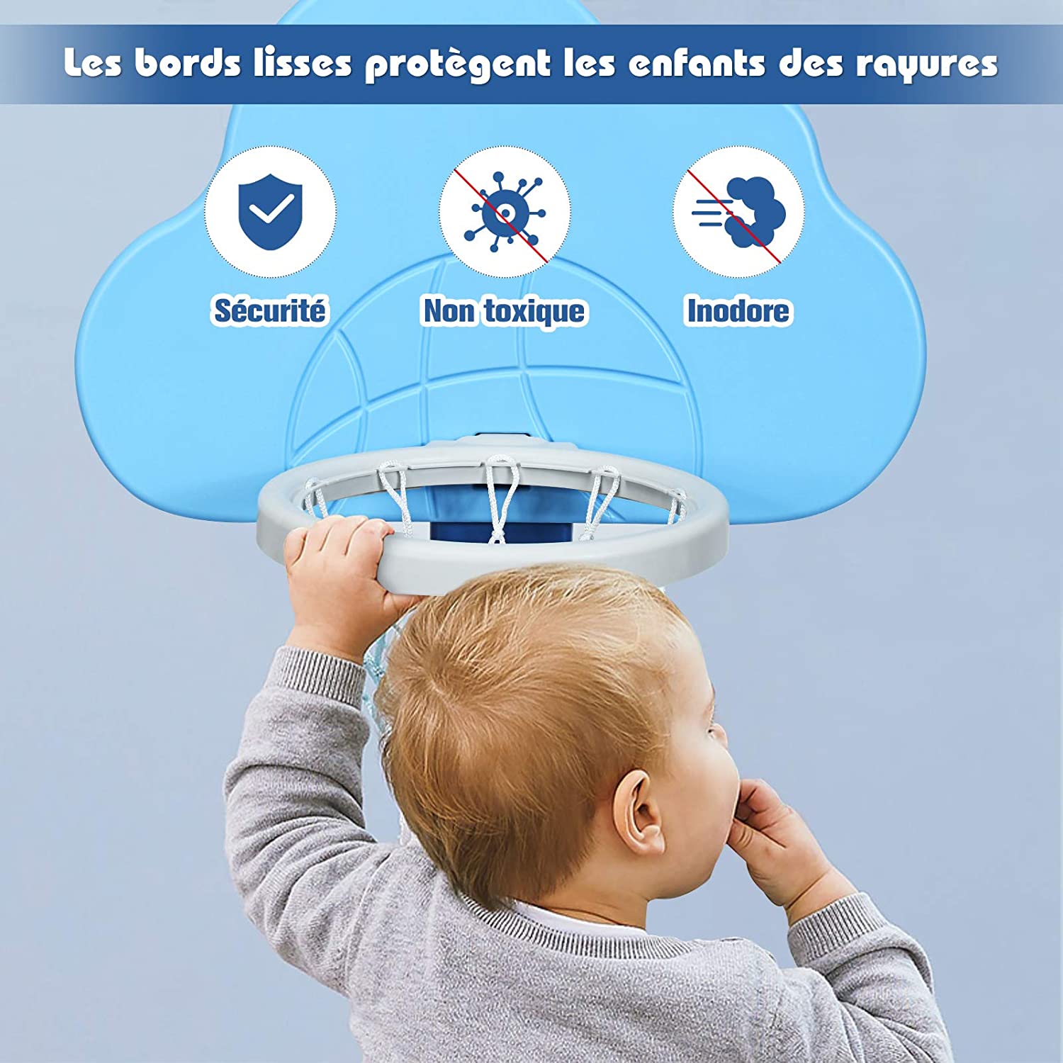 Costway Ensemble De Basket 3 En 1, Panier Avec Hauteur Ajustable 77cm - 116cm