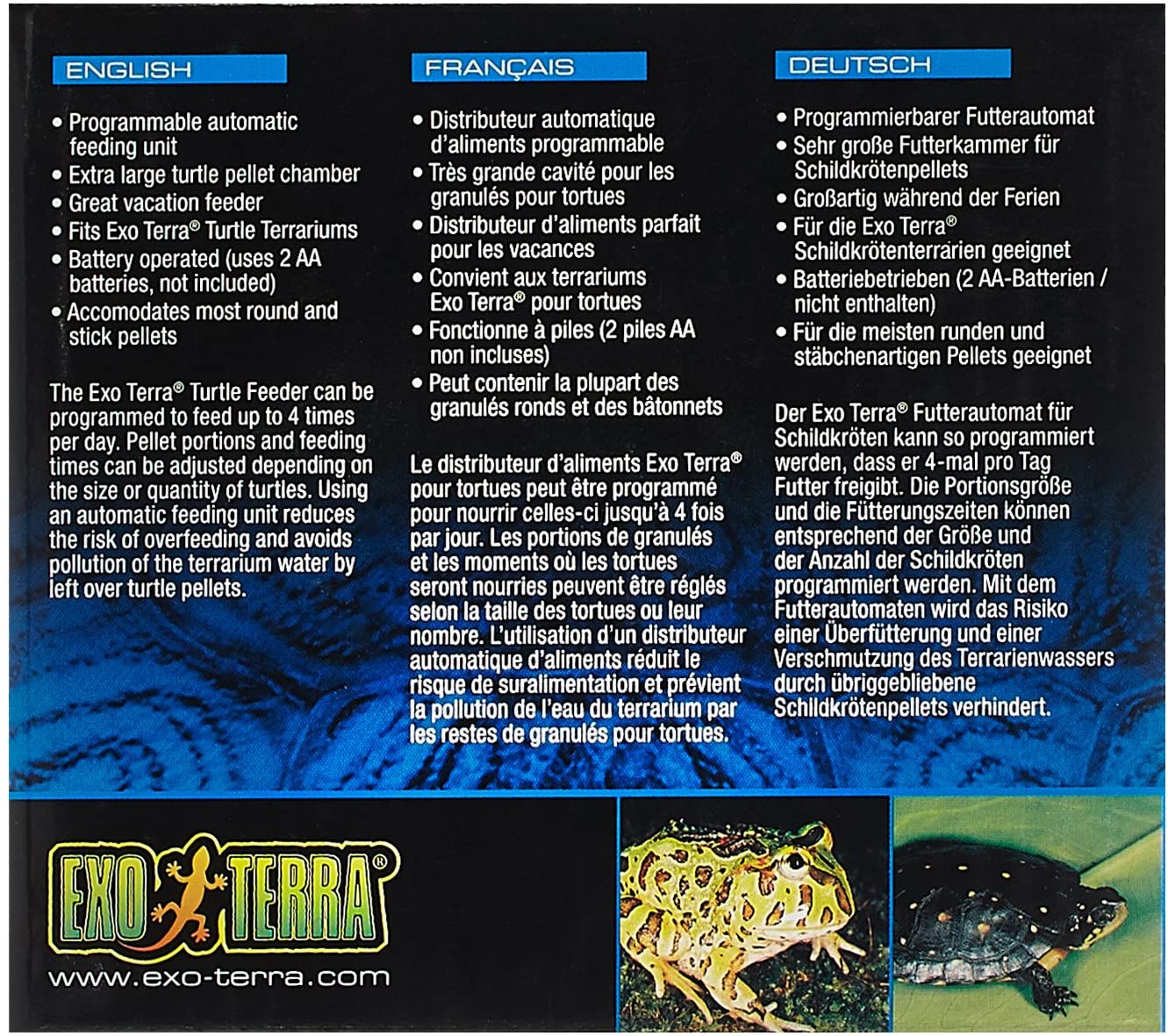 Exoterra Dispositif Automatique D?alimentation Pour Tortues