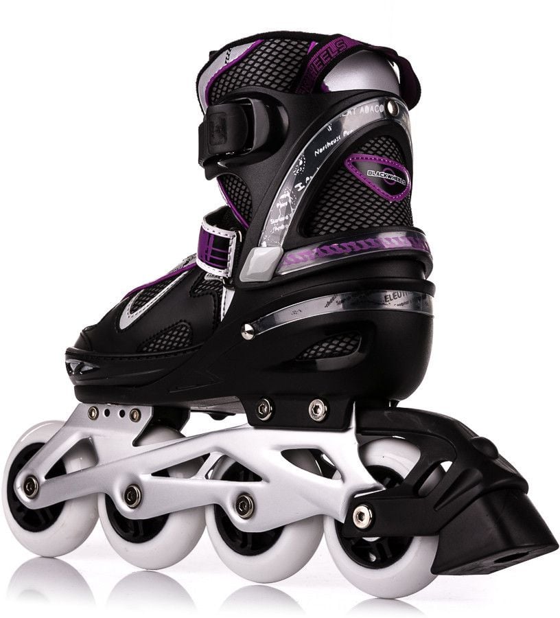 Patins À Roulettes Ajustables Blackwheels Flex Noir Et Violet Taille 39-42