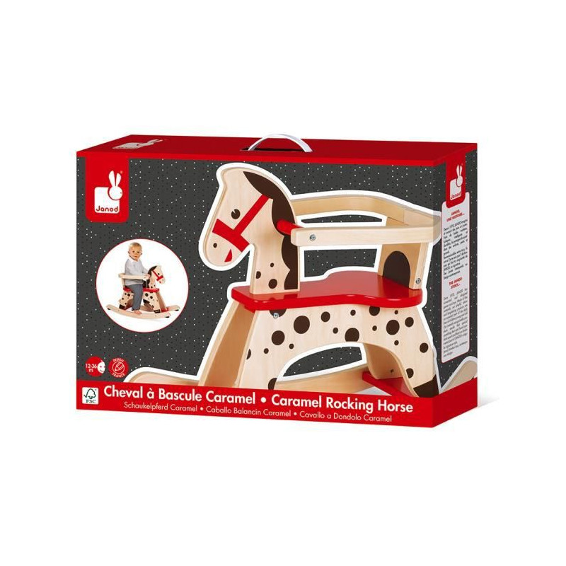 Cheval En Bois  A Bascule Caramel