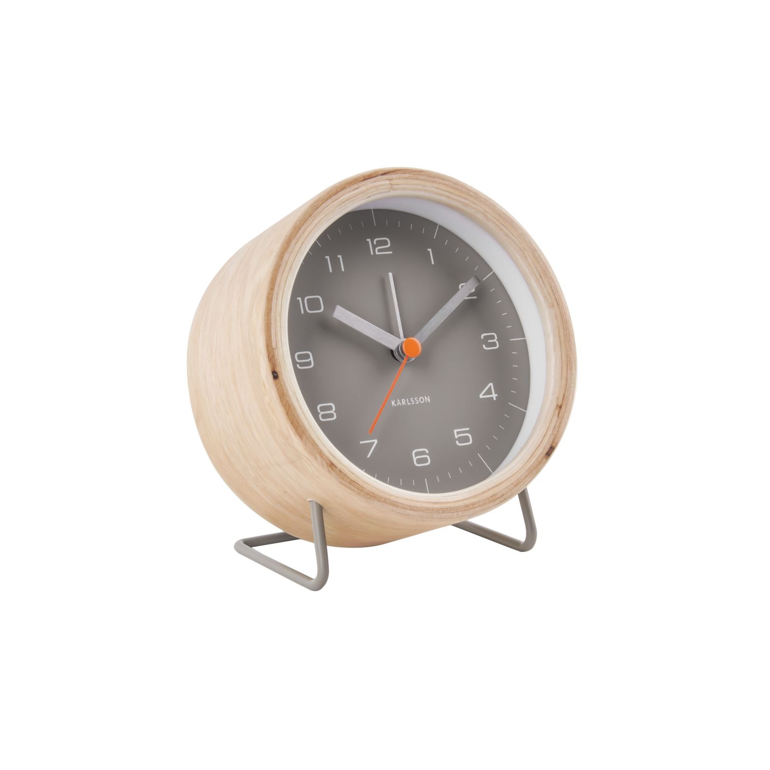 Réveil Design Oscillant En Métal 7,6 Cm - Sans Tic-tac, Pile AA - Blanc, Pour Table De Chevet, Bureau Ou Salon