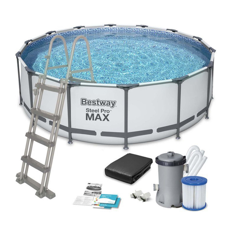 Bestway Framed Pool 457 Cmx457 Cmx122 Cm,4 Person,Multicolor