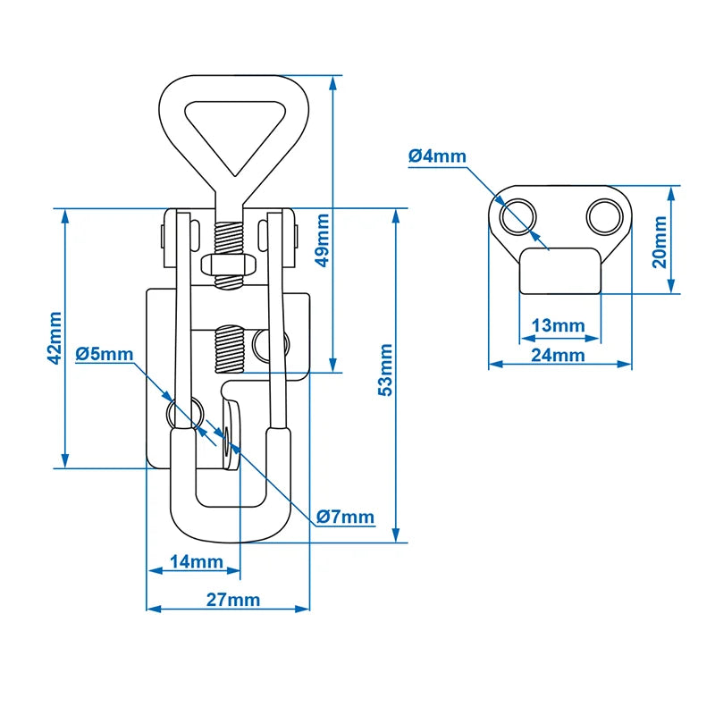 Fermeture Ajustable 70-81mm Incl. Gache