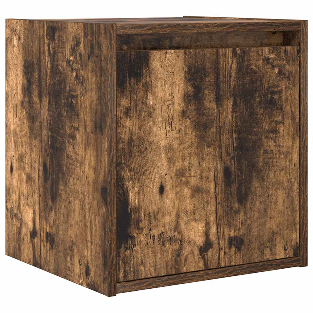 Tables De Chevet Murales | Tables De Nuit Suspendues | Tables D'appoint 2 Pcs Chêne Fumé 38x34x40 Cm