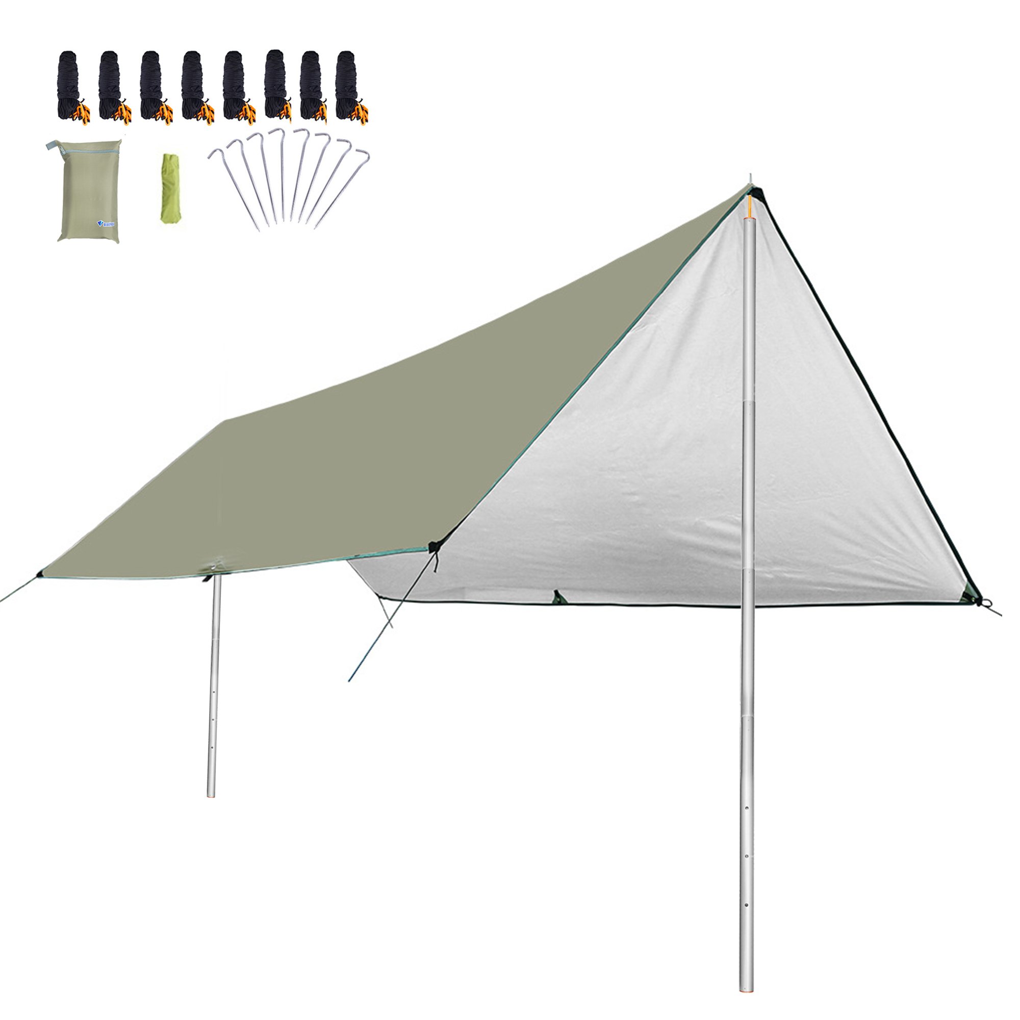 Waterproof Camping Shade Tent Tarp 3 x 4m