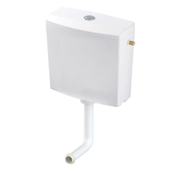 Réservoir WC Wirquin Reviso Bas - Kit Complet Avec Chasse D'Eau Double Économie - Blanc - Pour Rénovation