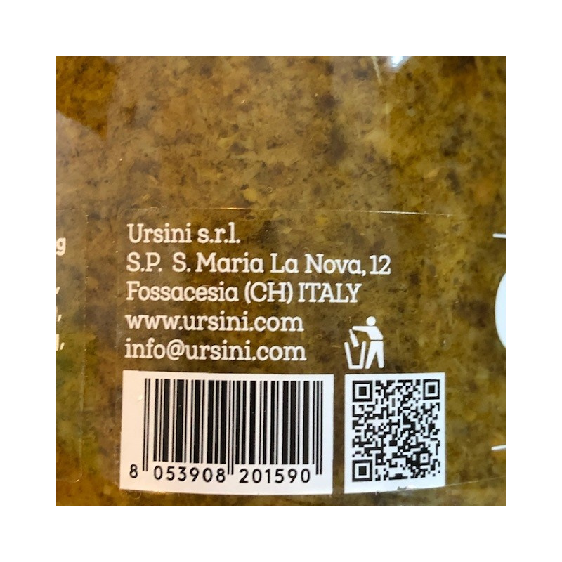 Sauce Prête Pour Pâtes À Base De Fanes De Navet 170 Gr URSINI
