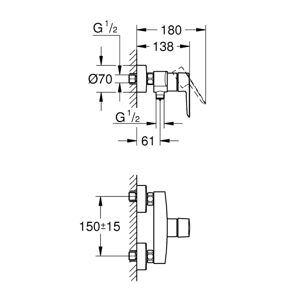 Mitigeur Douche Mécanique Grohe Start Noir + Nettoyant Grohclean à Prix Carrefour