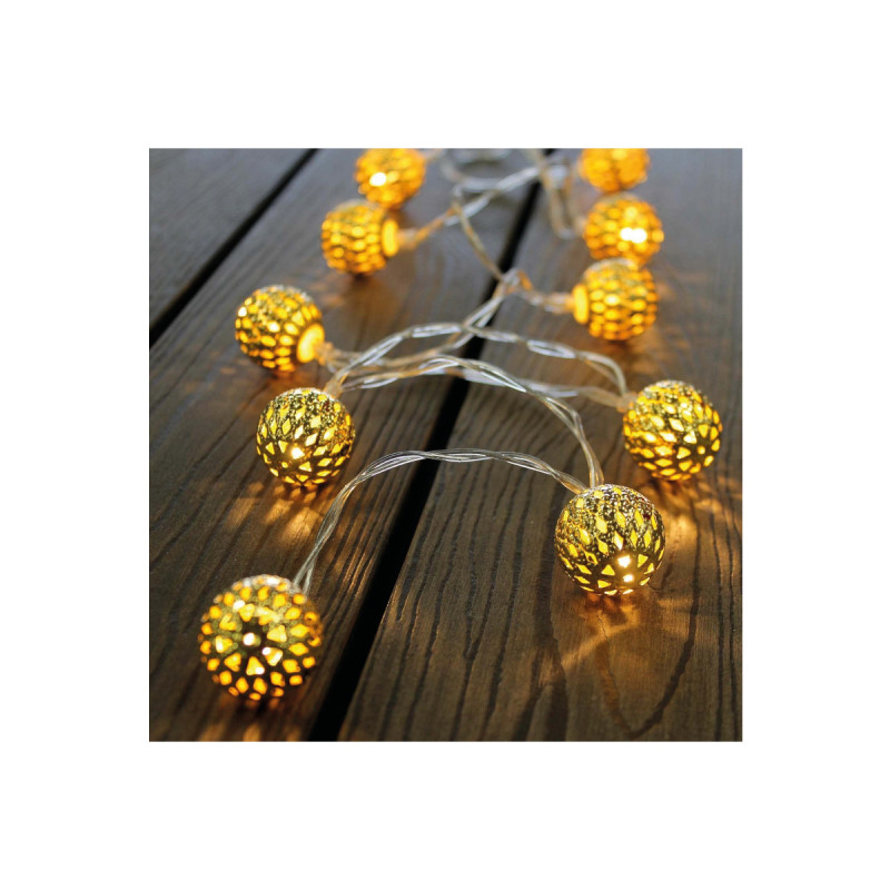 Étoile Sommitale Pour Sapin De Noël - 25x30 Cm, 20 LEDs Blanc Chaud, Fil PET Scintillant, Sur Piles (doré) - 4