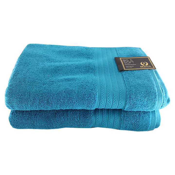 Big and Soft Luxury 600gsm 100% Cotton Towel – Bath Sheet – Pack of 2 - Teal
