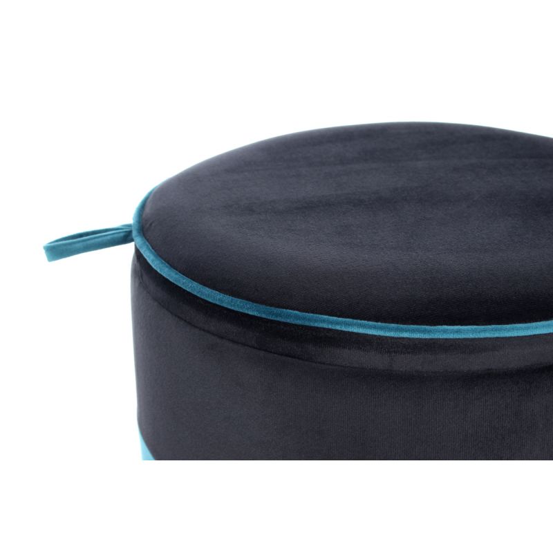 Paris Prix Pouf & Coffre De Rangement "kassandra" 40cm Turquoise à
