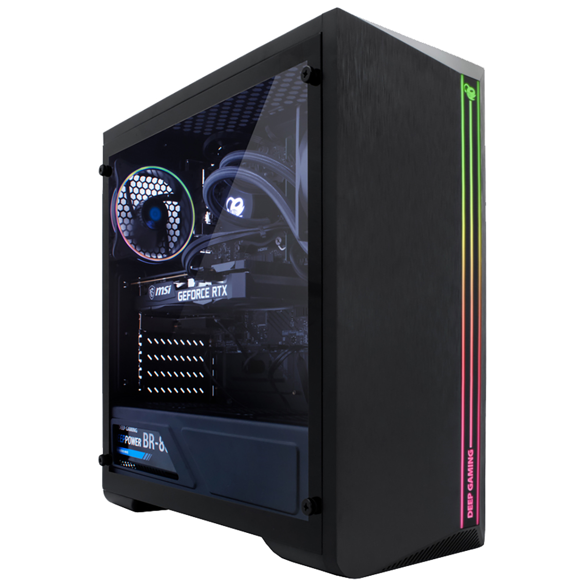 DeepGaming - PC Gamer Venom (Intel Core i9-11900F, 16Go RAM, RTX 3050 6Go, SSD M.2 500Go + 2To HDD, Windows 11 Pro, Refroidissement par liquide, WiFi + Bluetooth)