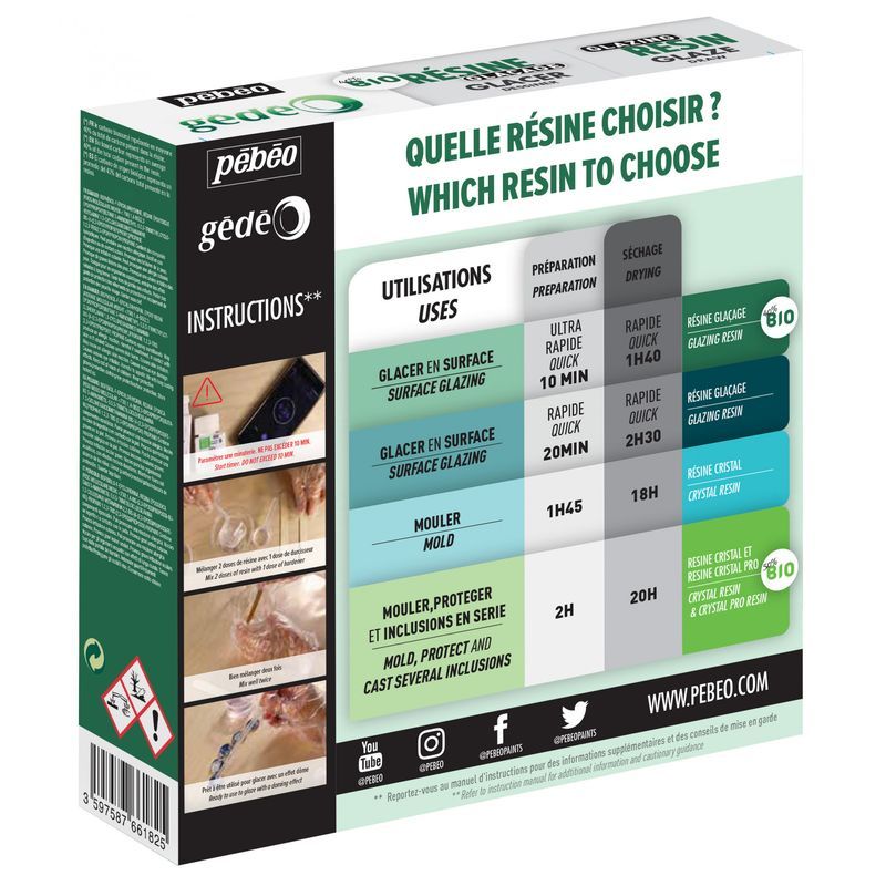 Pébéo Gédéo - Kit Résine Cristal Biosourcée À 50% 150ml à Prix Carrefour