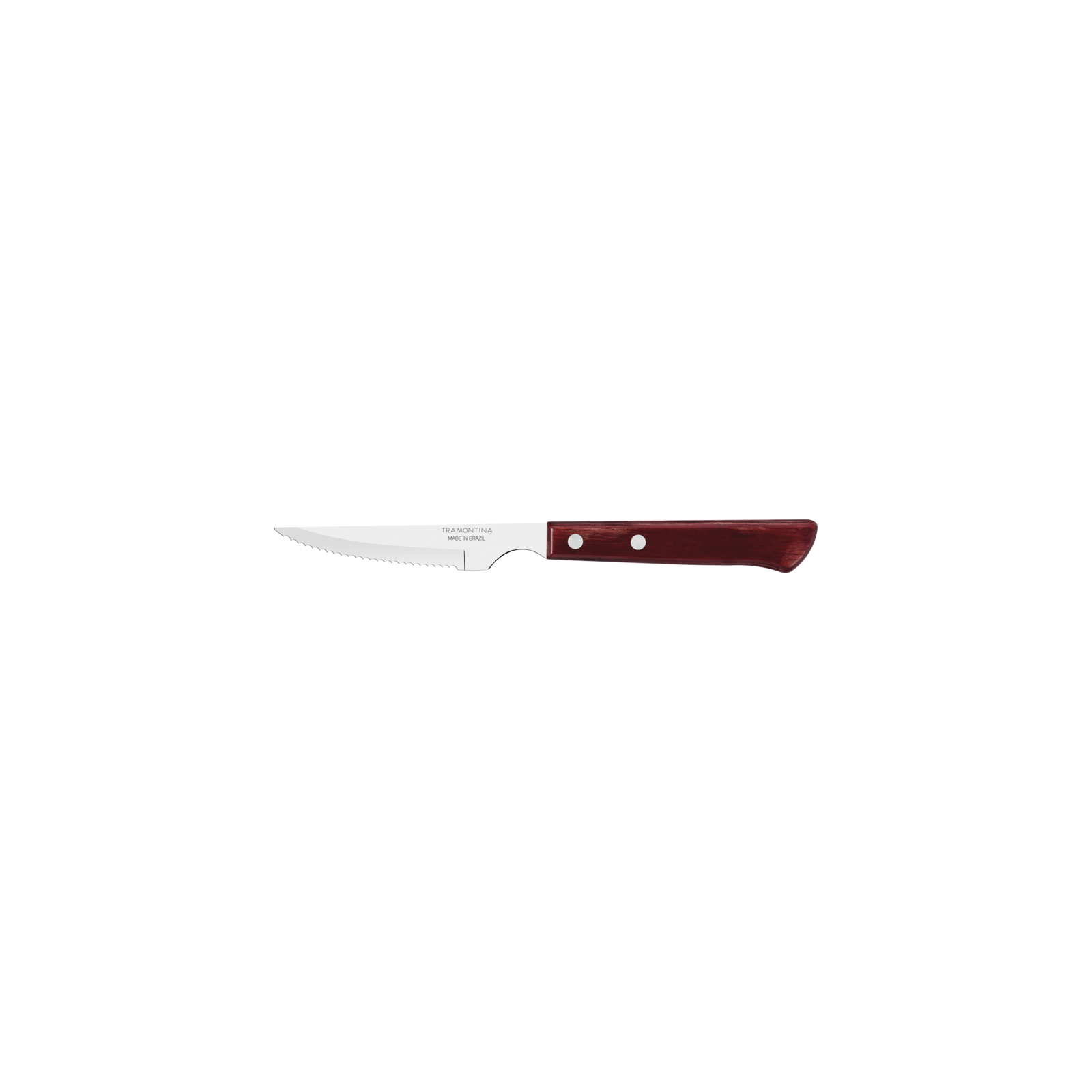 Tramontina Lot 12 Couteaux + Fourchettes à Steak – Manche Bois FSC Technobois – Inox AISI 420 Lave-Vaisselle