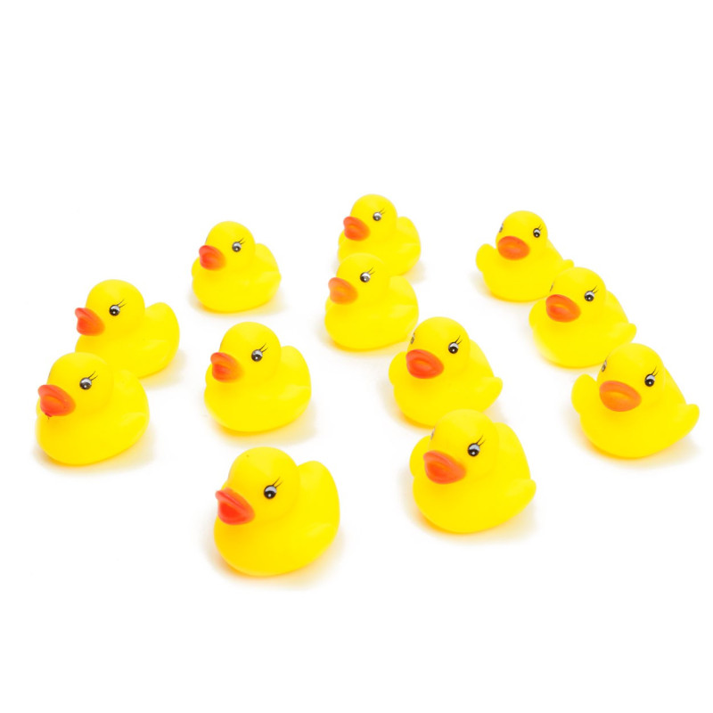 Jouet-plus Mini Canards En Caoutchouc, 12pcs